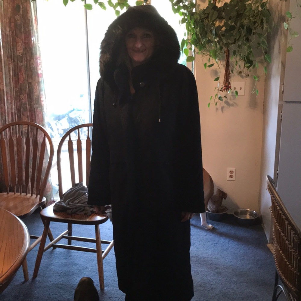 Nuage Long black coat warm